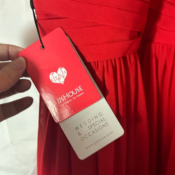 JJS House Red Sleeveless Gown Wedding and Special Occasions - Picture 5 of 9